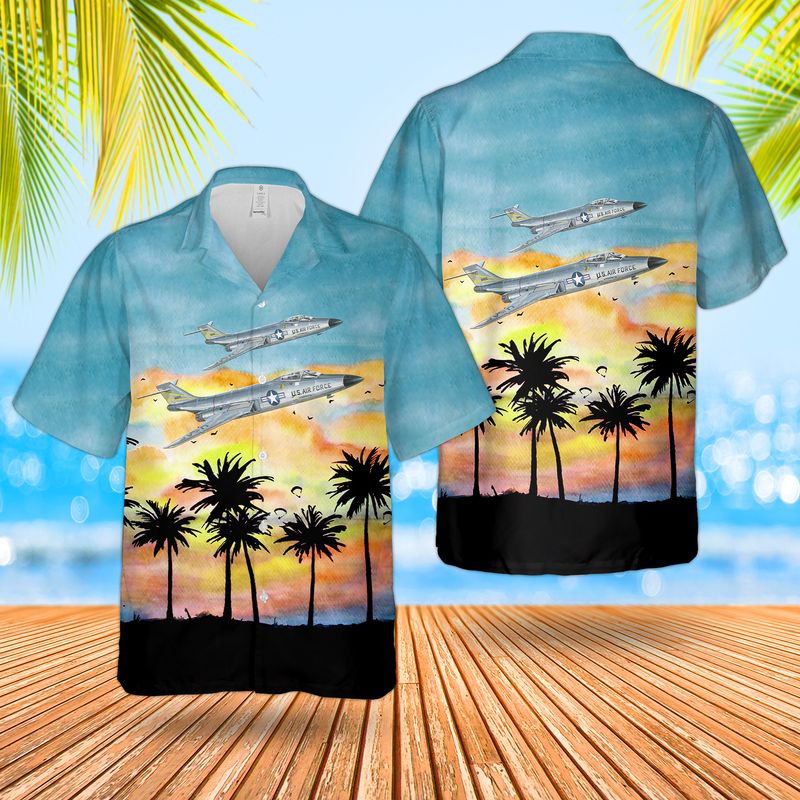 US Air Force McDonnell F-101A Voodoo Hawaiian Shirt