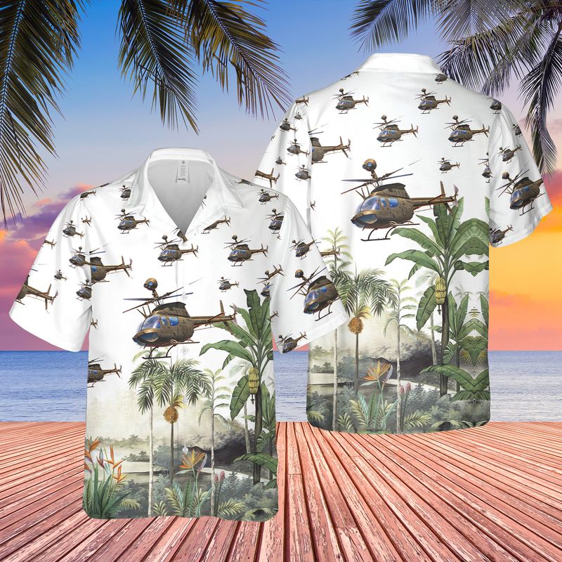 US Army Bell OH-58 Kiowa Hawaiian Shirt