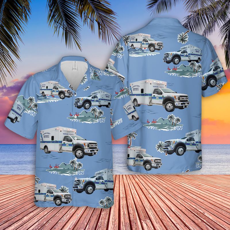 Maryland Harford County EMS Hawaiian Shirt