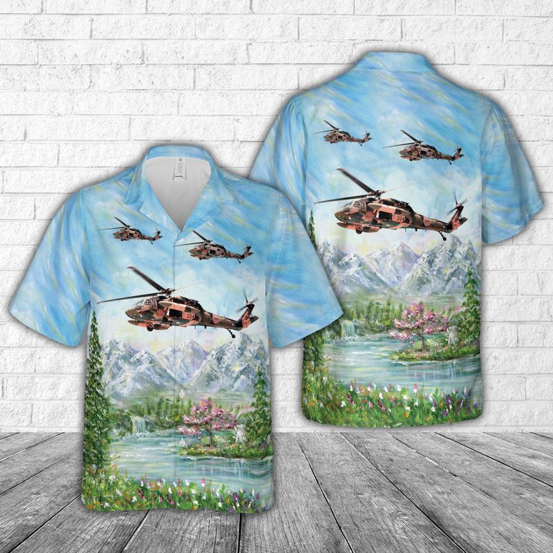 Australian Army Sikorsky UH-60 Black Hawk helicopter Hawaiian Shirt