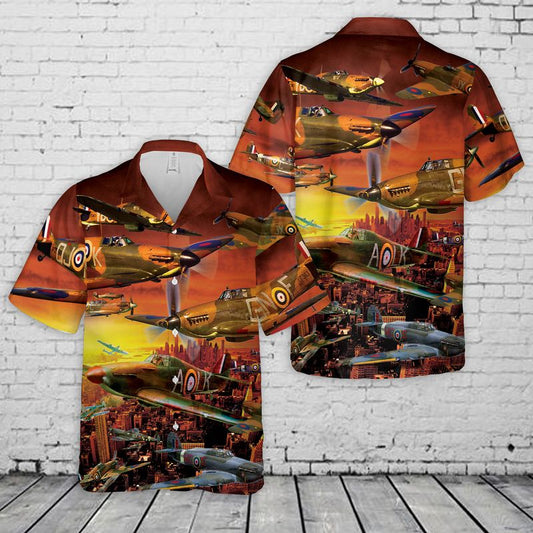 RAF Supermarine Spitfire and Hawker Hurricane Hawaiian Shirt