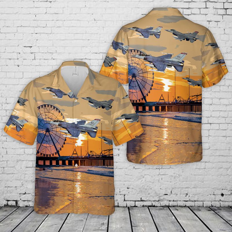 New Jersey Air National Guard 177th Fighter Wing F-16 Fighting Falcons Hawaiian Shirt