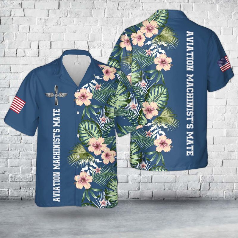 US Navy Aviation Machinist's Mate Hawaiian Shirt