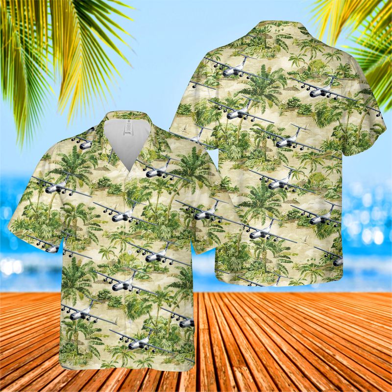 US Air Force Hanoi Taxi Lockheed C-141 Starlifter Hawaiian Shirt