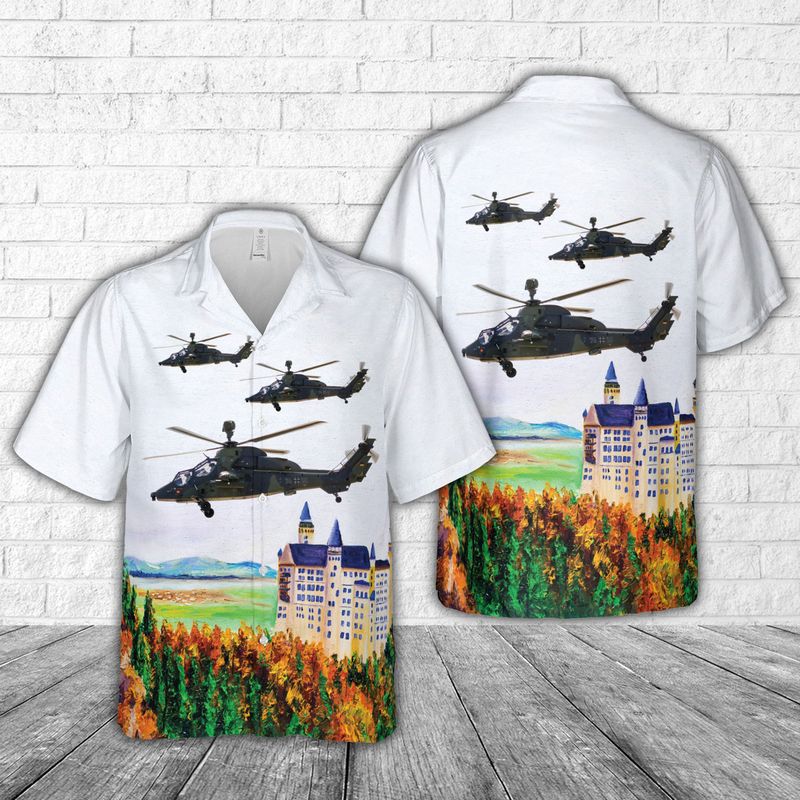 German Army Airbus-Eurocopter EC-665 Tiger attack helicopter Hawaiian Shirt