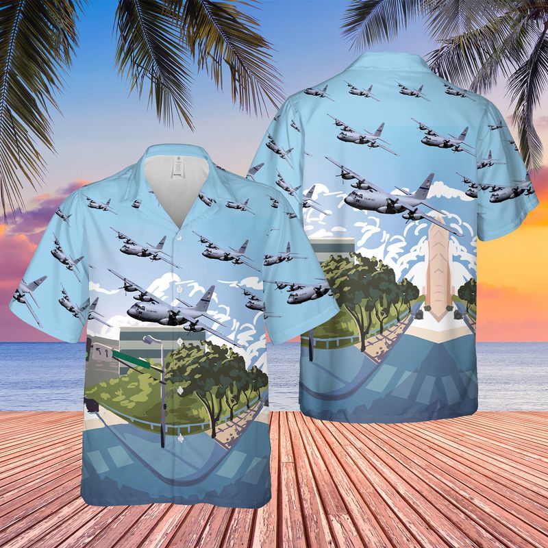 USAF Texas Air National Guard 136th Airlift Wing C-130H Hercules Hawaiian Shirt