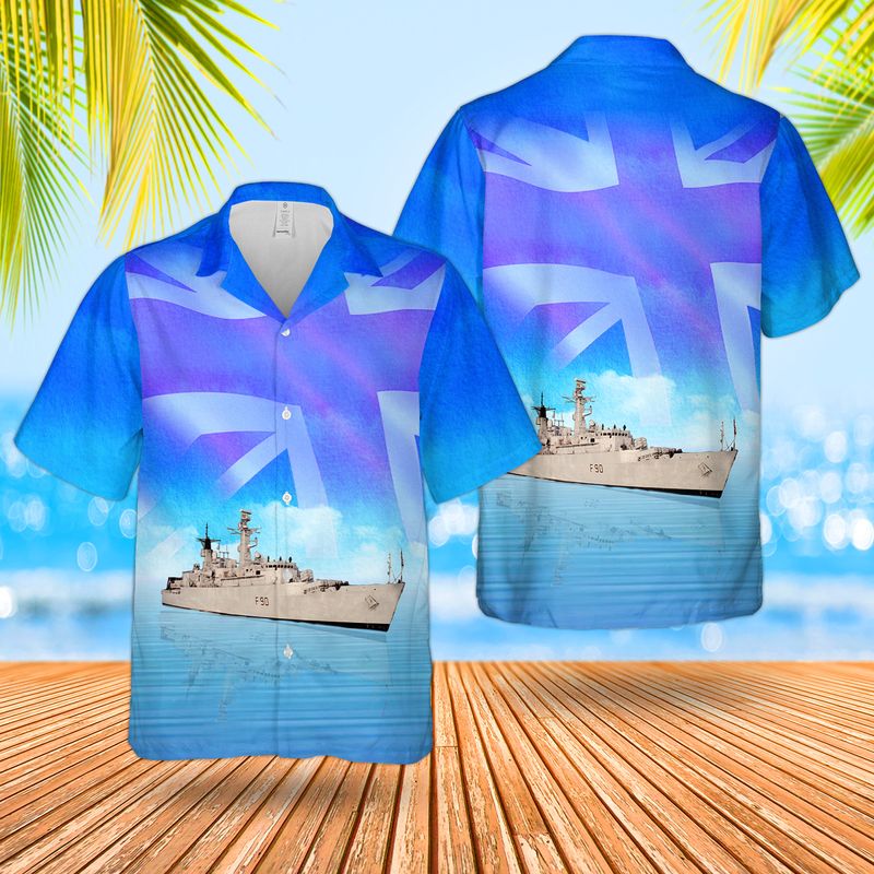 Royal Navy RN HMS Brilliant (F90) Type 22 frigate Hawaiian Shirt