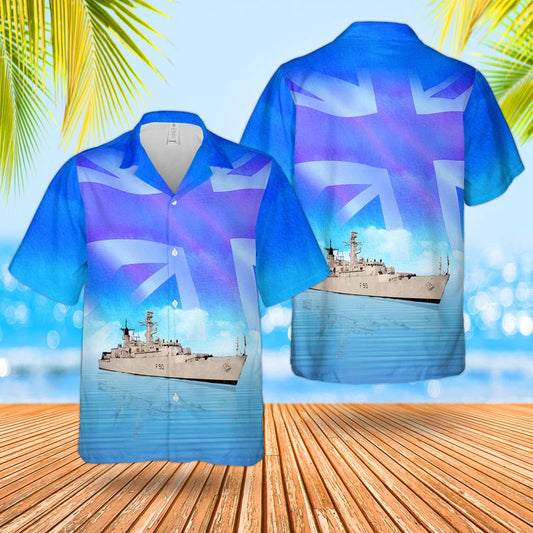Royal Navy RN HMS Brilliant (F90) Type 22 frigate Hawaiian Shirt