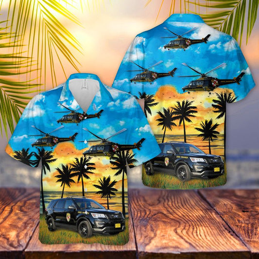 Maryland State Police Vehicles Hawaiian Shirt