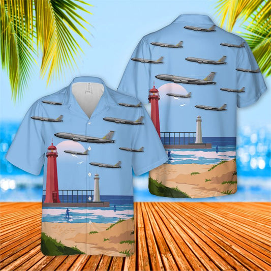 US Air Force Michigan Air National Guard 171st Air Refueling Squadron KC-135T Stratotanker Hawaiian Shirt