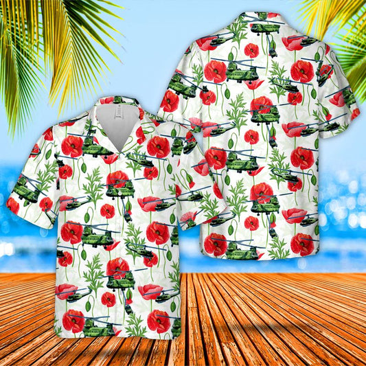Remembering Vietnam War ANZACS Helicopters and Chinooks Hawaiian Shirt