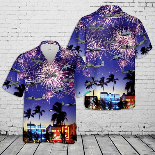 US Air Force Lockheed C-130 Hercules Hawaiian Shirt