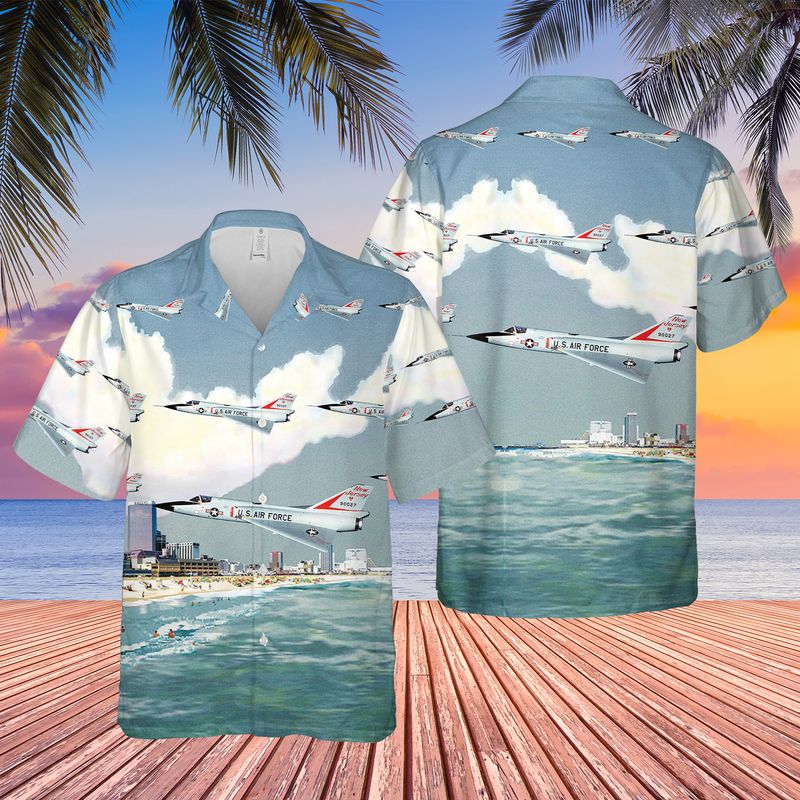 USAF New Jersey Air National Guard 119th Fighter Interceptor Squadron F-106s Hawaiian Shirt