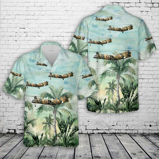 US Army Vietnam Era H-21C "Shawnee" Hawaiian Shirt