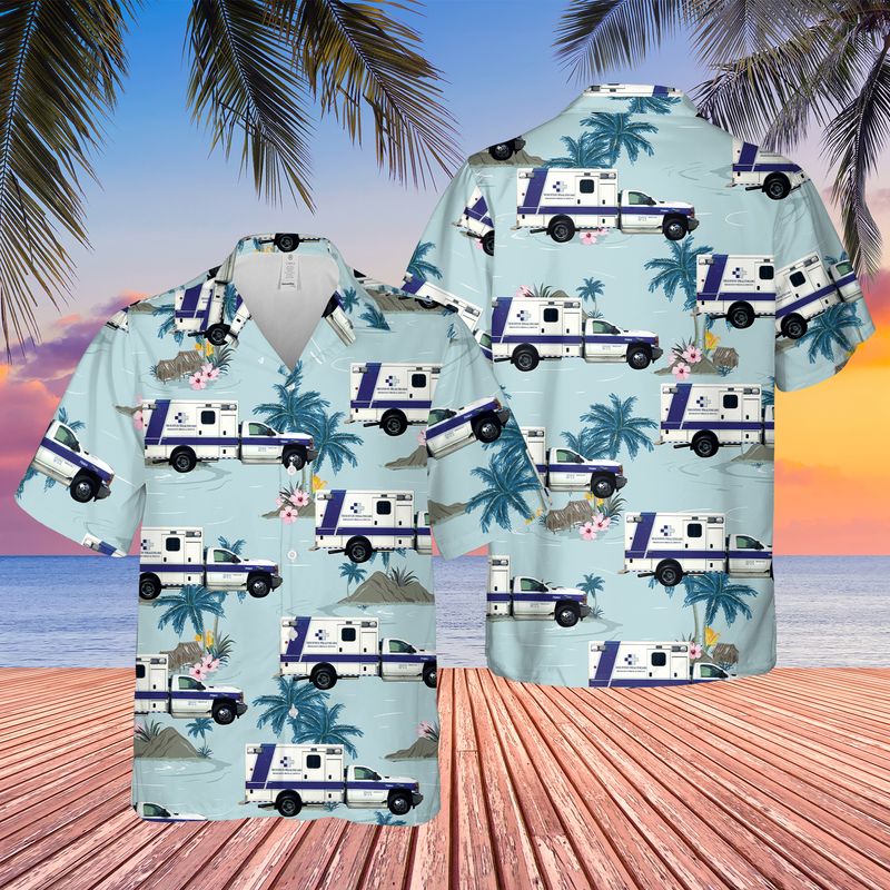 Georgia Houston Healthcare EMS Hawaiian Shirt