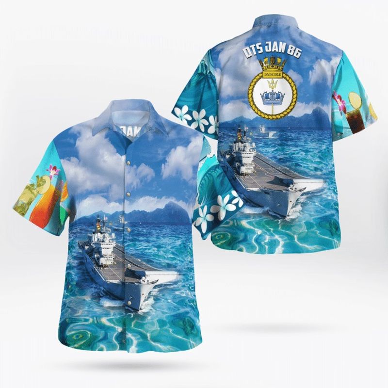 Royal Navy HMS Invincible (R05) Hawaiian Shirt