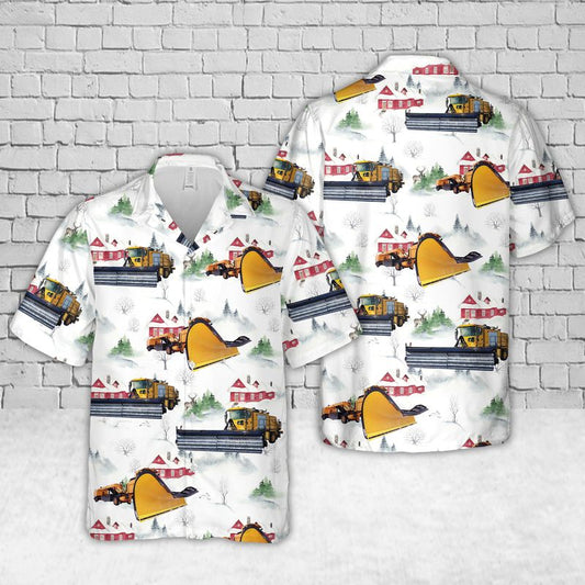 Snow Cleaner Truck Brooms Hawaiian Shirt
