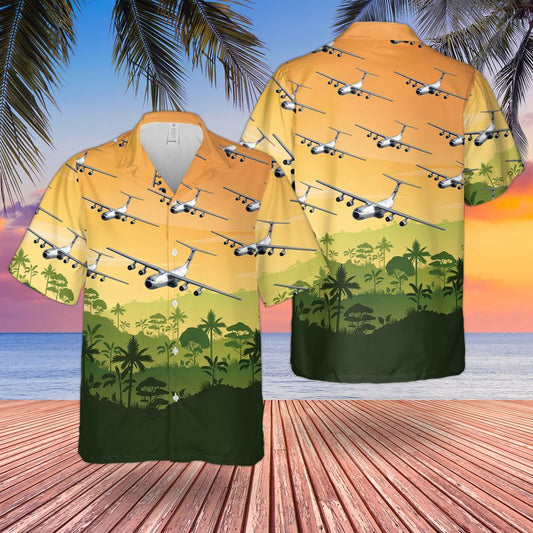 US Air Force Hanoi Taxi Lockheed C-141 Starlifter Hawaiian Shirt