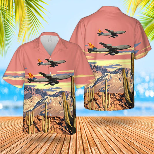 US Air Force Arizona Air National Guard 161st Air Refueling Wing KC-135R Stratotanker Hawaiian Shirt