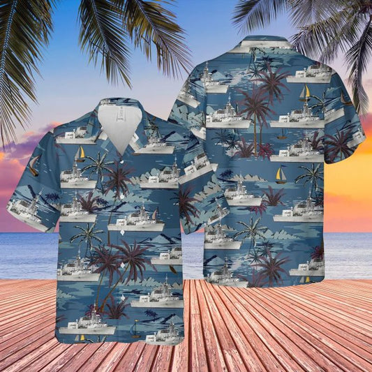 Royal Canadian Navy HMCS Ottawa FFH 341 Hawaiian Shirt