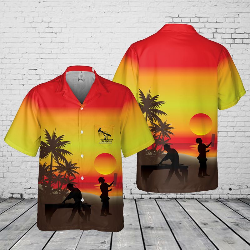 Carpenter Sunset Pocket Hawaiian Shirt