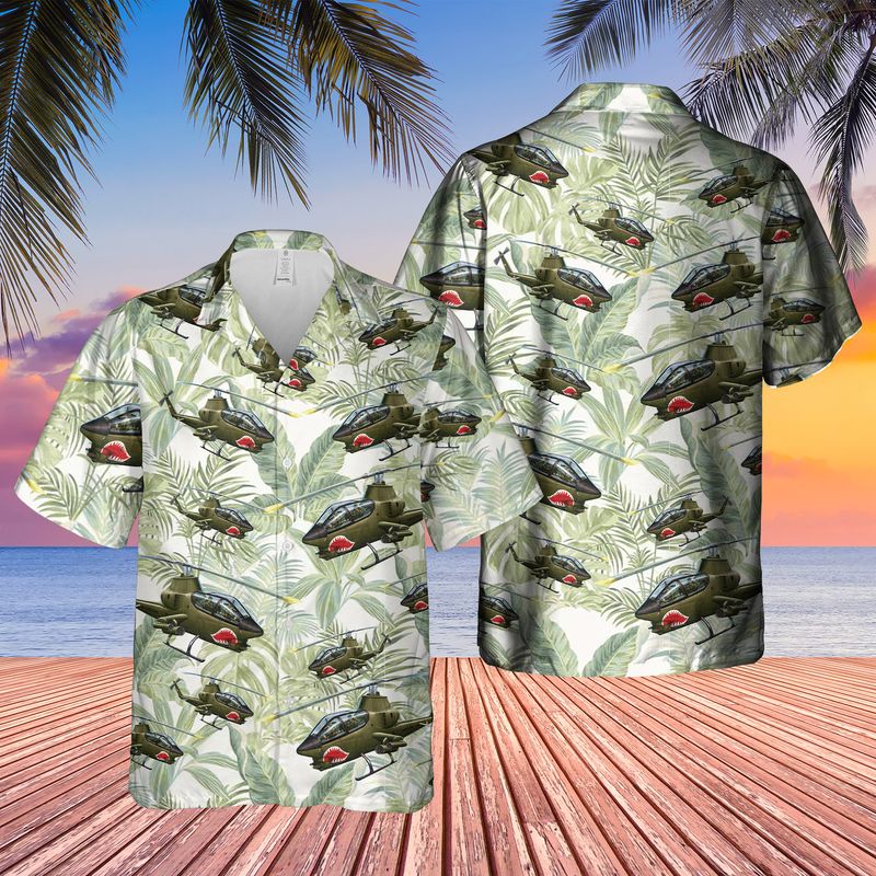 Bell AH-1 Cobra Vietnam Era Helicopter Hawaiian Shirt