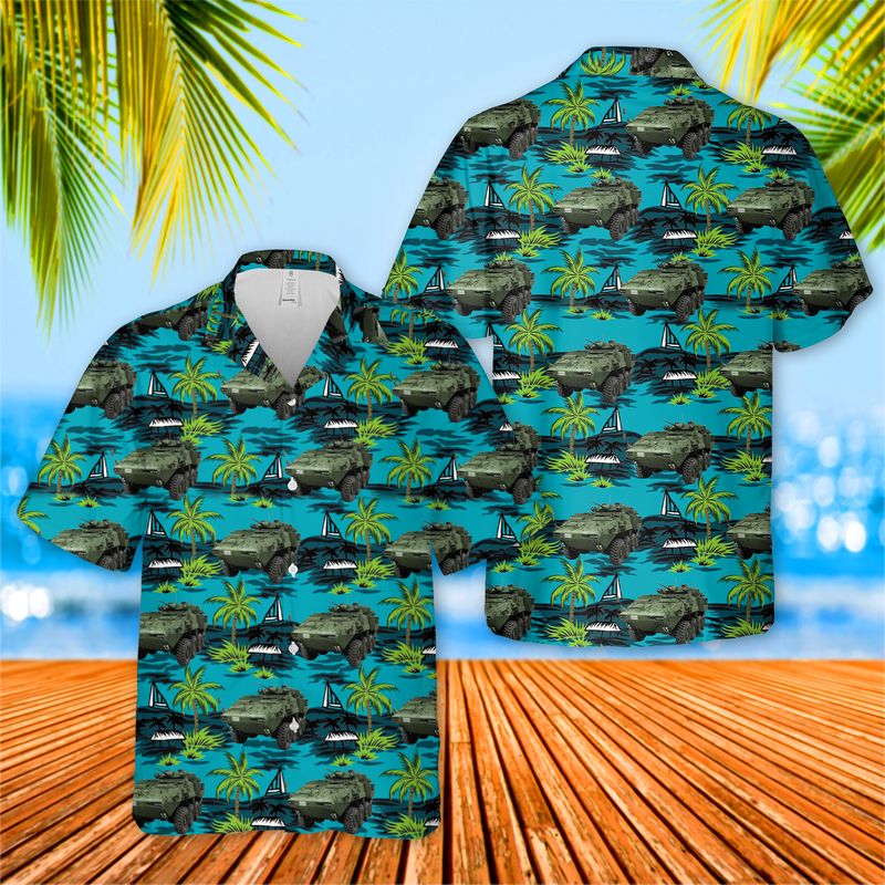 Canadian Army Light Armoured Vehicle (LAV) III Upgrade Hawaiian Shirt