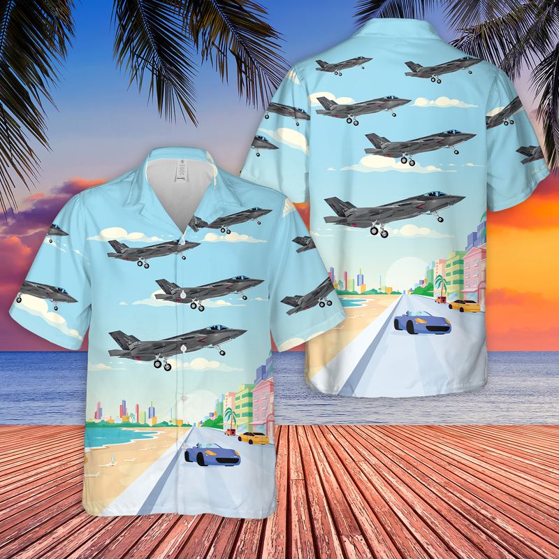 US Navy VFA-101 Grim Reapers F-35C Lightning II Hawaiian Shirt