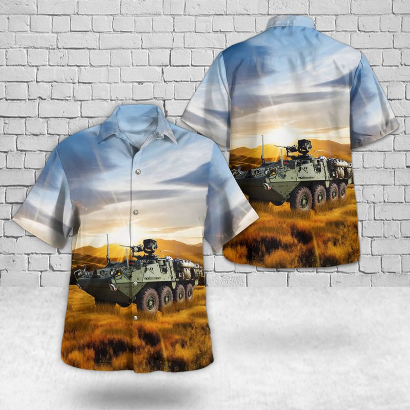 US Army M1127 Reconnaissance Vehicle (RV) Hawaiian Shirt