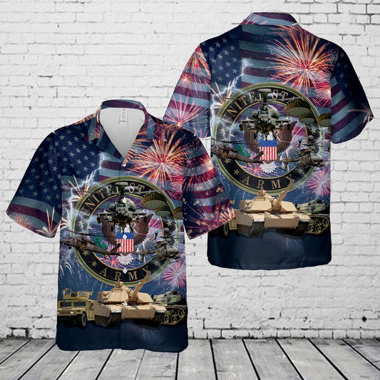 US Army 4th Of July Hawaiian Shirt