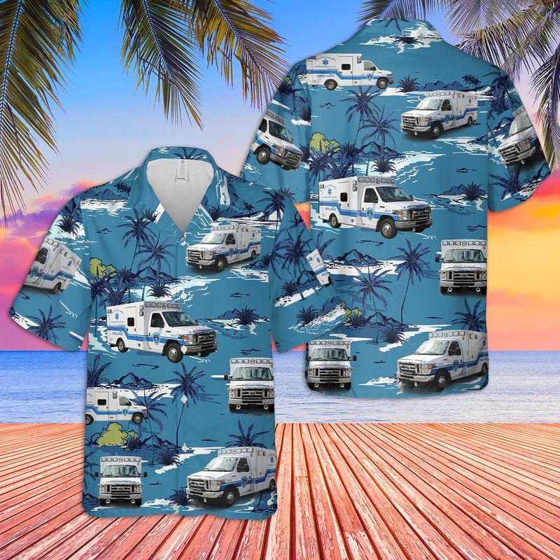 Pennsylvania Harleysville Area EMS Hawaiian Shirt