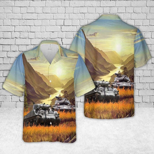 US Army M4A3 Sherman Hawaiian Shirt