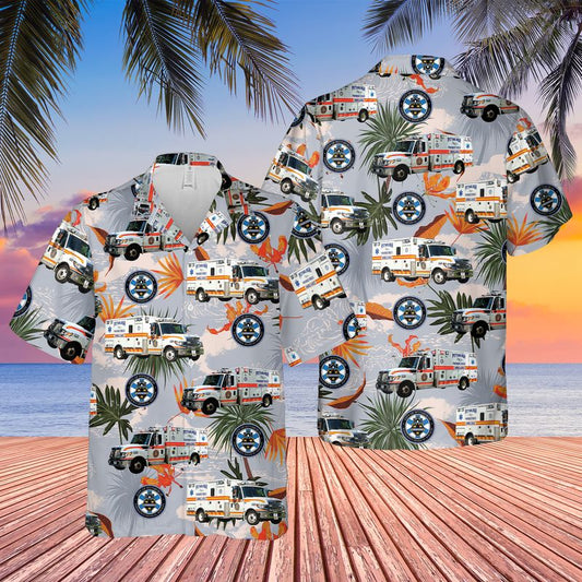 Pennsylvania Pittsburgh Bureau of EMS Hawaiian Shirt