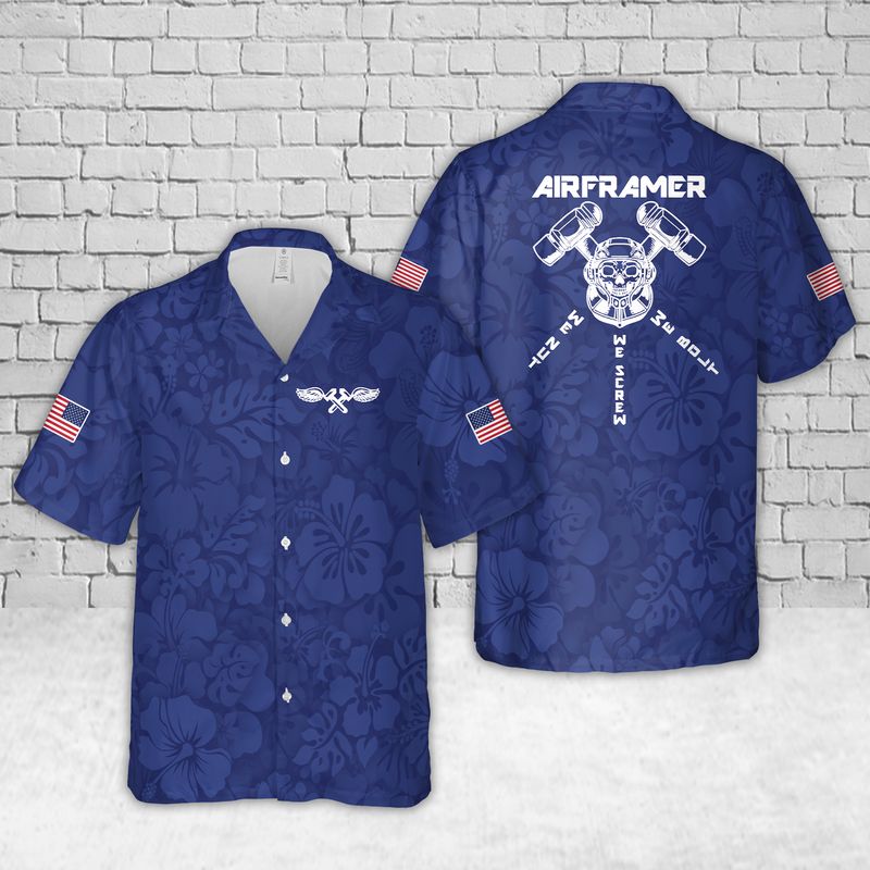 US Navy AM Hawaiian Shirt