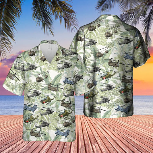 Vietnam Era Helicopters Hawaiian Shirt