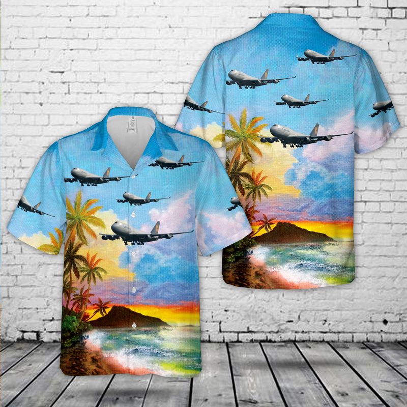 Lufthansa Boeing 747-430 D-ABVC Baden-Wurttemberg Hawaiian Shirt