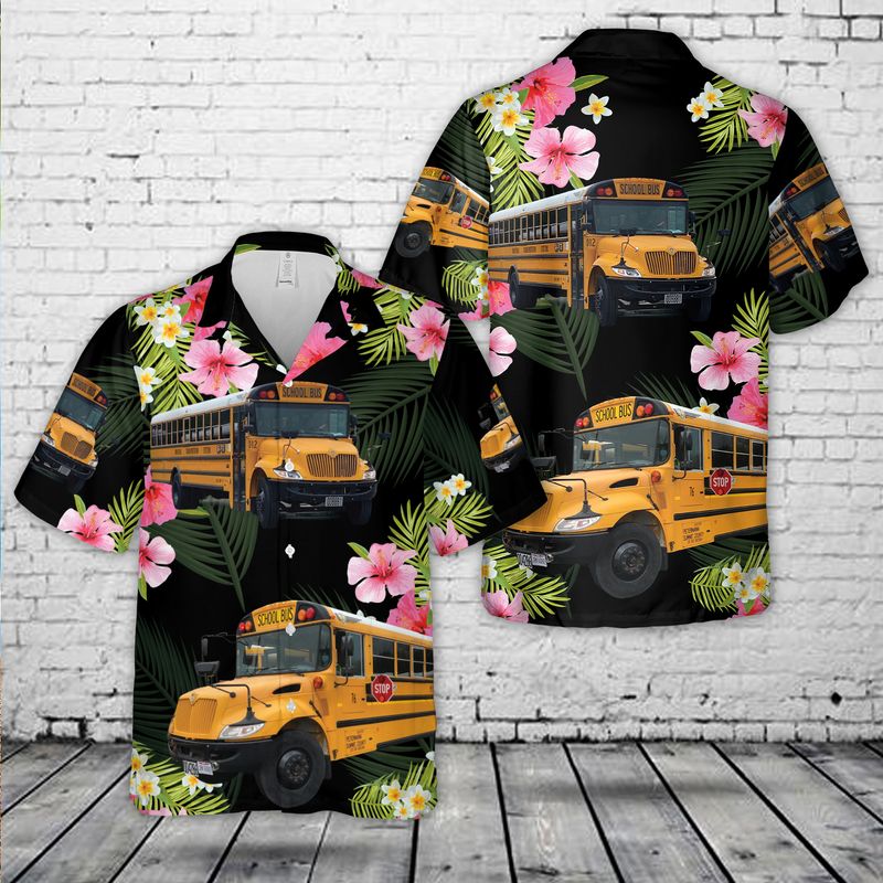 US School Bus Driver Hawaiian Shirt