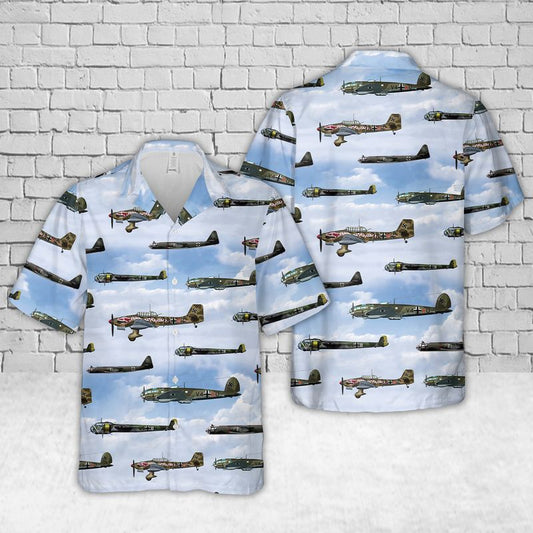 German Bomber Aircraft of World War II: 1939-45 Hawaiian Shirt