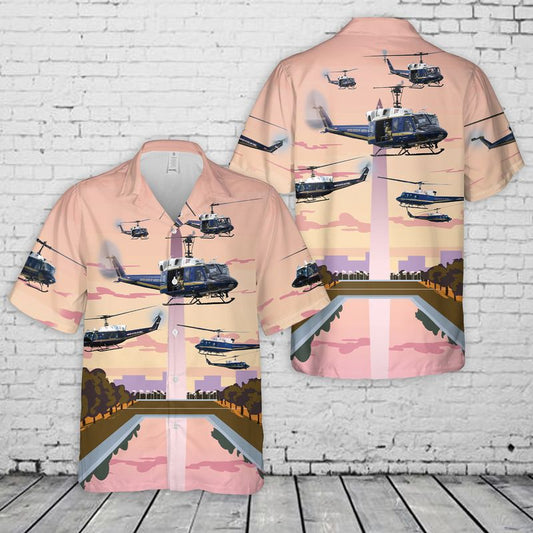 Bell UH-1N Twin Huey of the 1st Helicopter Squadron flying over Washington DC Hawaiian Shirt