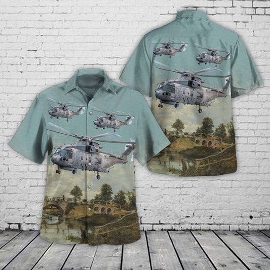 Royal Navy Agusta Westland - AW101 111 Merlin HM.1 Hawaiian Shirt