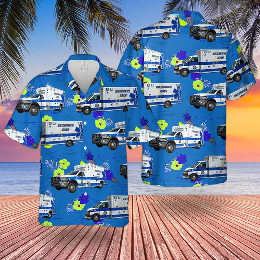 Virginia Brunswick County EMS Hawaiian Shirt