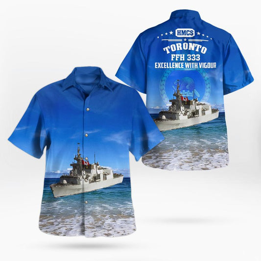 Royal Canadian Navy HMCS Toronto (FFH 333) Halifax-class frigate Hawaiian Shirt
