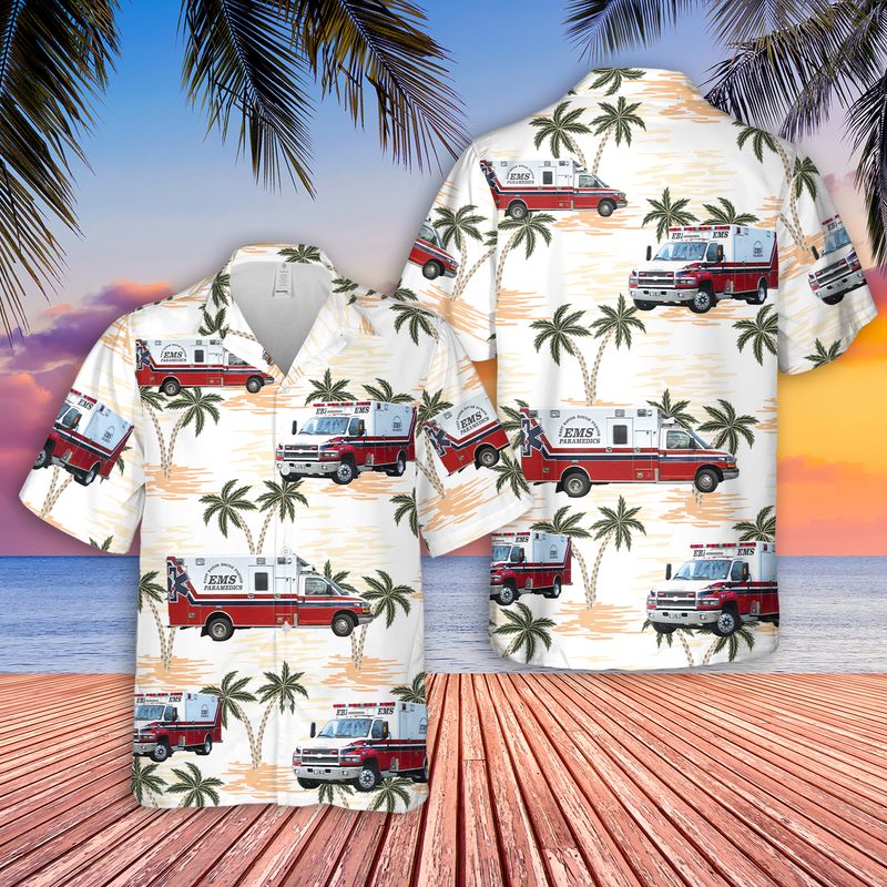 Louisiana East Baton Rouge Parish EMS Hawaiian Shirt