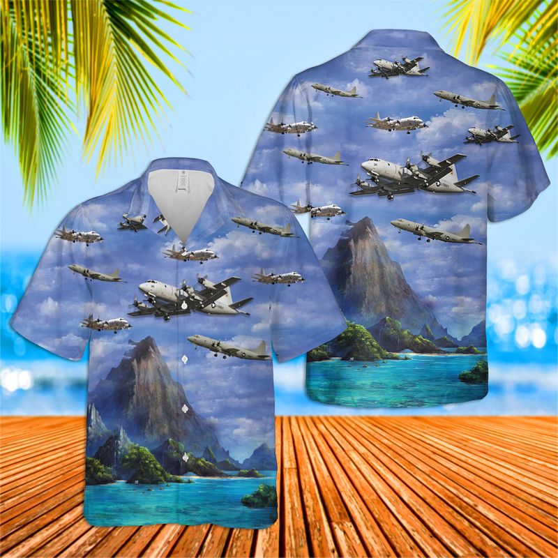 US Navy Lockheed P-3 Orion Hawaiian Shirt