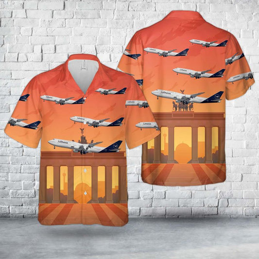 Lufthansa "Brandenburg" Boeing 747-830 D-ABYA Hawaiian Shirt