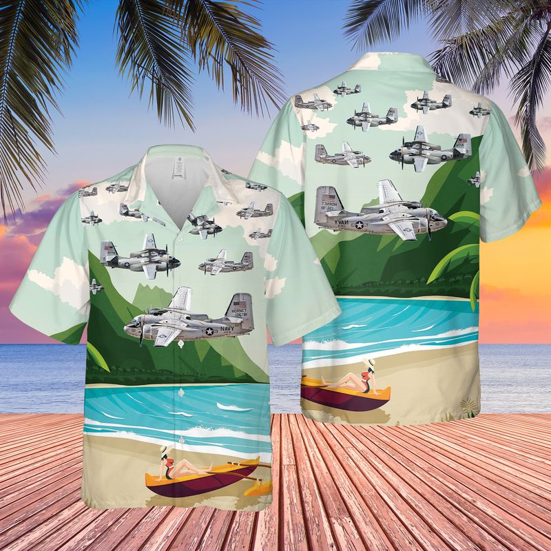 US Navy Grumman C-1 Trader COD VRC-50 Hawaiian Shirt