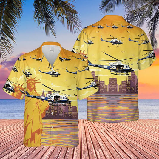 New York City Police Bell 412EP Hawaiian Shirt