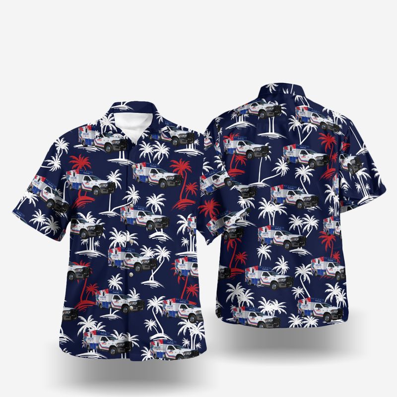 Paris Lamar County Texas City of Paris EMS Hawaiian Shirt