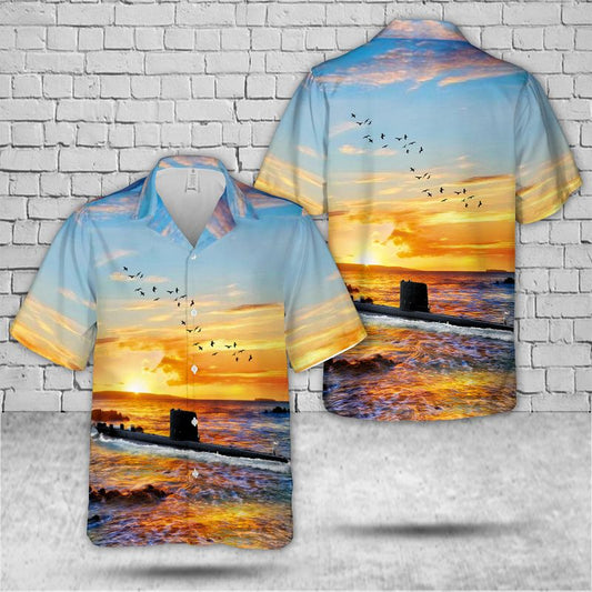 Royal Navy HMS Onyx (S21) Hawaiian Shirt