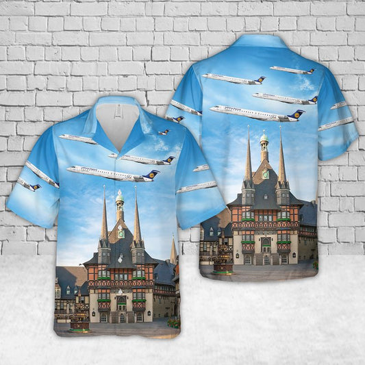 Lufthansa CityLine "Wernigerode" Bombardier CRJ900LR D-ACKE Hawaiian Shirt